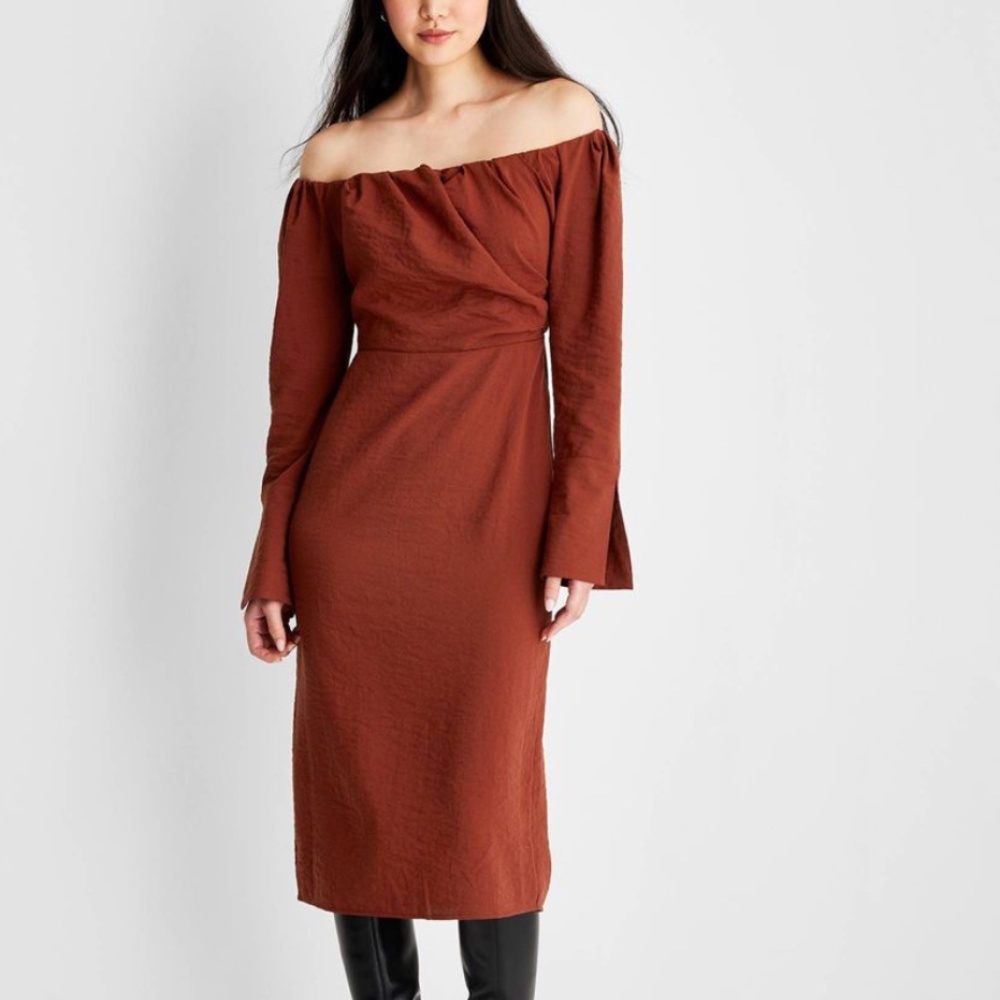 Target Off The Shoulder Long Sleeve Midi Dress - Future Collective™
